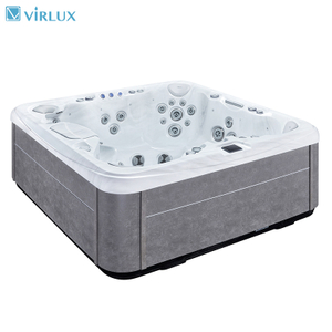 VIRLUX V1001 6-Person Outdoor Entertainment Hot Tub with 52 Jets