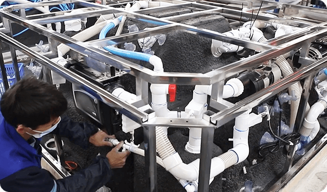 Hot Tub Installing Jets