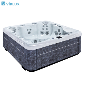 VIRLUX V1005 5-Seat Outdoor Garden Hot Tub with Lounge